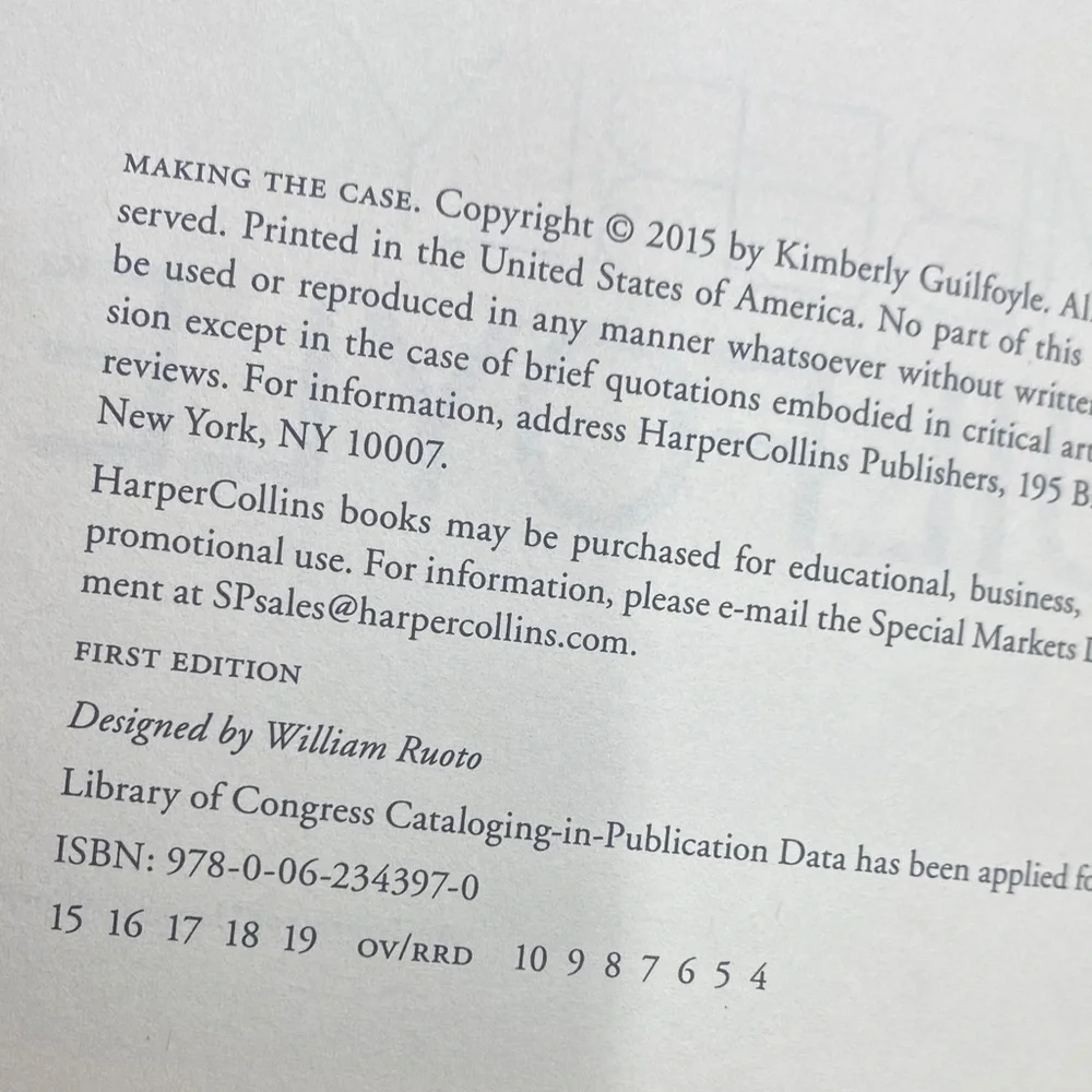 Making the Case Book by Kimberly Guilfoyle Hard Cover FIRST EDITION NEW - Picture 3 of 4
